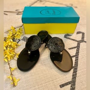 Jack Rogers Black Jelly Sandals size 8